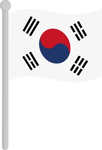 대한민국 이모티콘의 국기 벡터 일러스트 대한민국 국기에 대한 스톡 벡터 아트 및 기타 이미지 - 대한민국 국기, 0명, 검은색 -  Istock