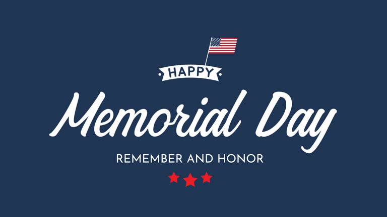 Memorial Day. Remember and honor. 4k animation