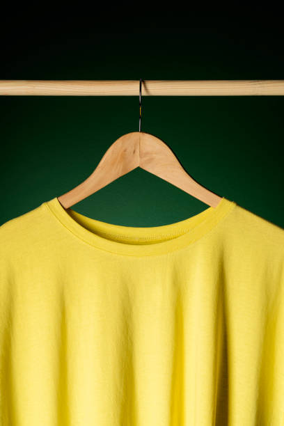 istock T-shirt mockup on wooden hanger 1318516072