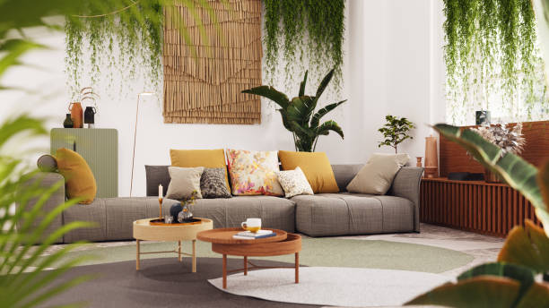 istock Modern green living room 1318519663