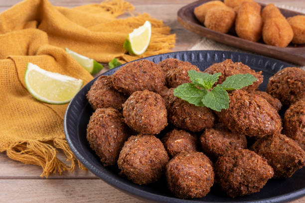 istock Brazilian fried savory snack mix with coxinha and fried kibbeh 1318520704