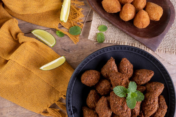 istock Brazilian fried savory snack mix with coxinha and fried kibbeh 1318520775
