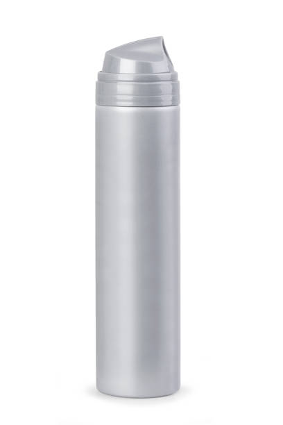 istock Mockup gray aerosol can isolated on white background 1318526253