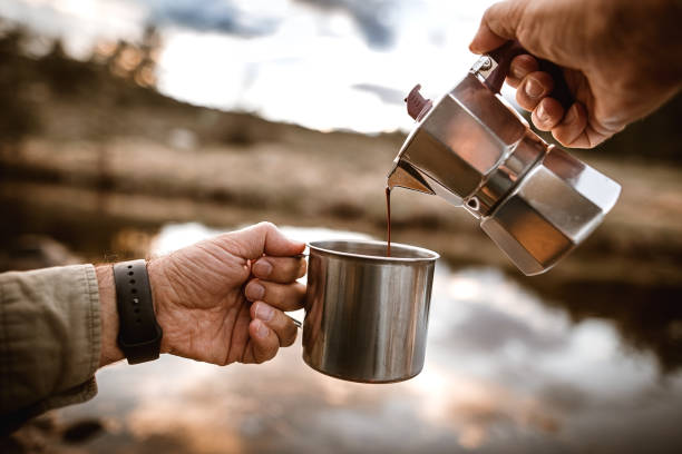 bela manhã - coffee sack bag espresso - fotografias e filmes do acervo