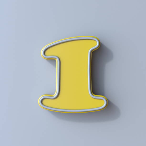 istock Yellow cartoon font Number 1 ONE 3D 1318529215