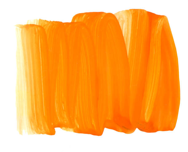 istock Colorful brushstroke background for labels, for tag design and stamps. Orange, pumpkin spot color 1318530821