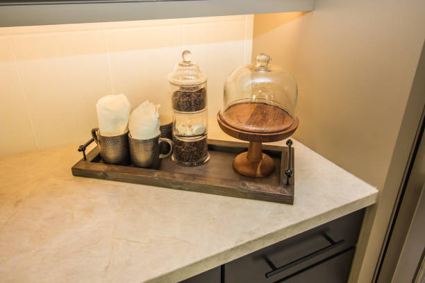 istock Serving Tray Of Decorator Items In Kitchen Pantry 1318536074