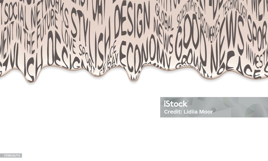 Flowing Lettering Flowing Letters Seamless Pattern Stock Illustration - Download Image ...