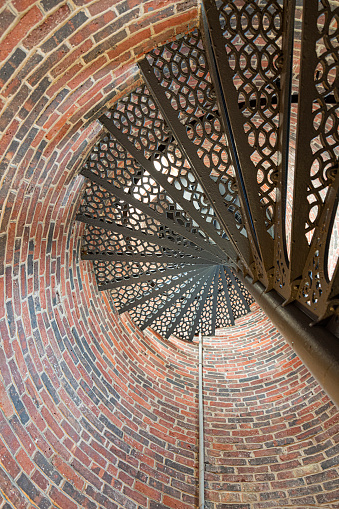 winding staircase in old lighthouse of Bristol