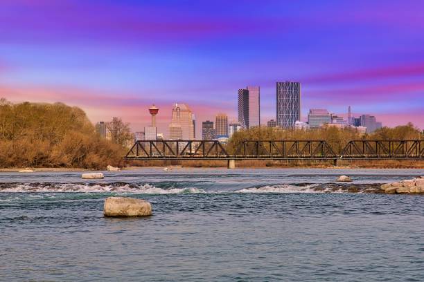 istock Vibrant Sunrise Over The Calgary Skyline 1318537721