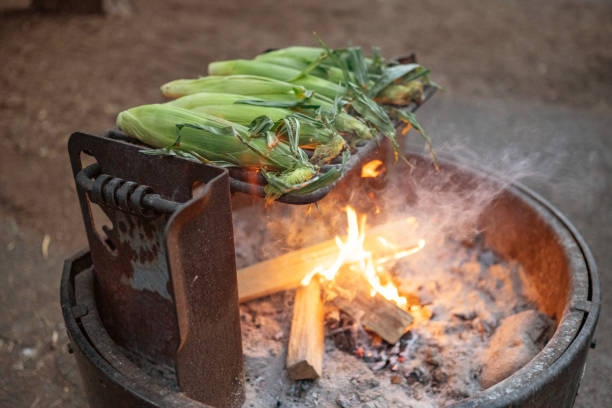 Grilling fresh corn