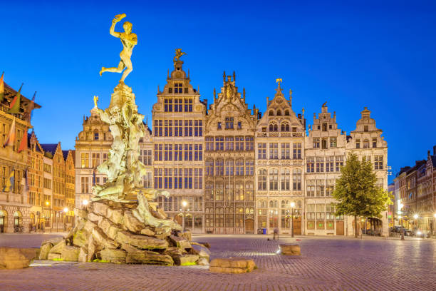 istock Downtown Antwerp Belgium Grand Place 1318555341