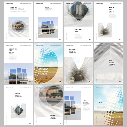 A4 brochure layout of covers design templates for flyer leaflet, A4 format brochure design, report, presentation, magazine cover, book design. Corporate business concept with abstract ackgrounds