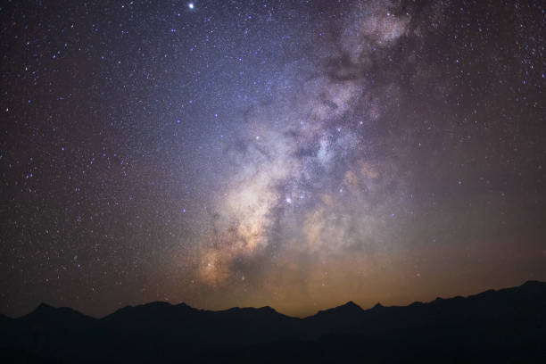 istock The Milky way at night over the mountains. 1318571263