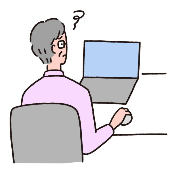 Senior Confused Using Computer 130+ Confused Senior With Computer Stock Illustrations, Royalty-Free ...
