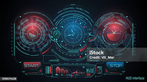 Vector Technology Background Futuristic Hud Style User Interface Modern ...
