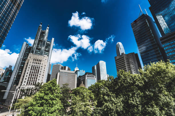 istock Modern urban skyscrapers in downtown 1318575427