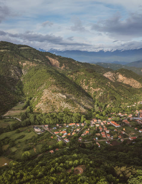 istock Aerial landscape photo with dramatic sky 1318576419