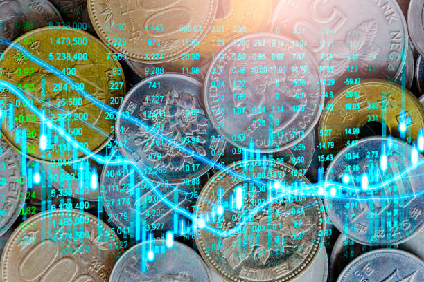 Stock market or forex trading graph and candlestick chart suitable for financial investment concept. Economy trends background for business idea and all art work design. Abstract finance background. gráfico de negociación de mercado de valores o forex y gráfico de velas adecuado para el concepto de inversión financiera. economía tendencias de fondo para la idea de negocio y todo el diseño de trabajo de arte. antecedentes financieros abstractos.
