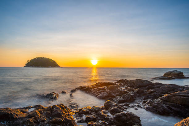 istock View of sunset on the beach 1318580502