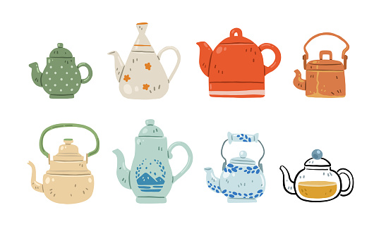 vector teapot hand draw