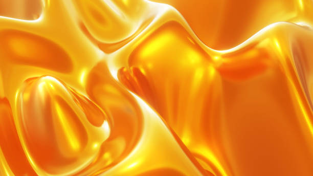 istock Gold metal texture with waves, liquid golden metallic 1318584725