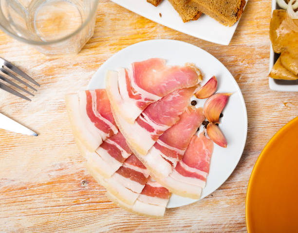istock Pieces of raw pork lard 1318586679