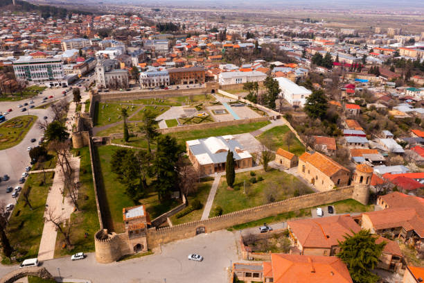 istock View from drone of Georgian town Telavi 1318586881