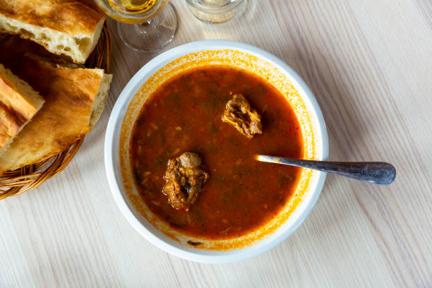 istock Georgian Kharcho soup with beef and rice 1318587103