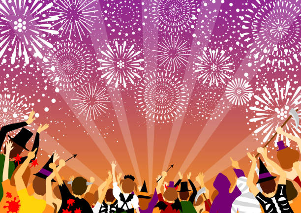 istock a lot of people in Halloween costume party 1318587126