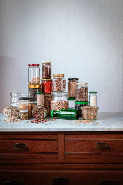 istock VEGAN pantry items and zero waste items 1318588124