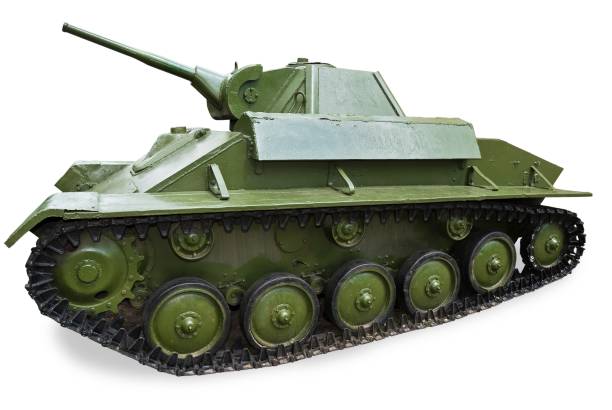 istock old tank monument on a white background 1318589805