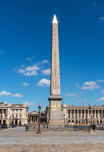 Luxor obelisk on place de la concorde in Paris Luxor obelisk on place de la concorde with the madeleine church in the background - Paris, France supersonic airplane photos stock pictures, royalty-free photos & images