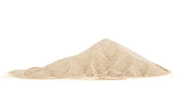 istock Desert sand pile isolated on a white background. Sand dune. 1318592611