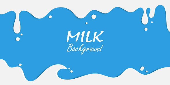 Milk Splash Frame Vector Illustration Abstract Background Stock  Illustration - Download Image Now - iStock