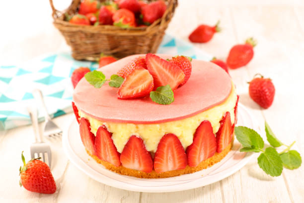 istock strawberry shortcake- pastry with strawberry and cream 1318600413