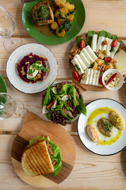 istock Delicious food prepared in a restaurant 1318602150