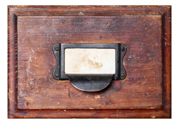 istock Old wooden drawer isolated on background 1318612395
