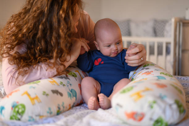 Mother bonding with her baby boy