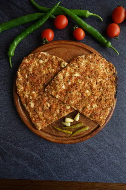 Turkish foods; Turkish pizza / Lahmacun
