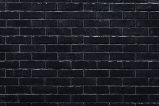 istock Wall of black brick texture background 1318616398
