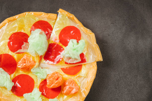 istock Micro plastic pollution. Recycled waste in food 1318616446