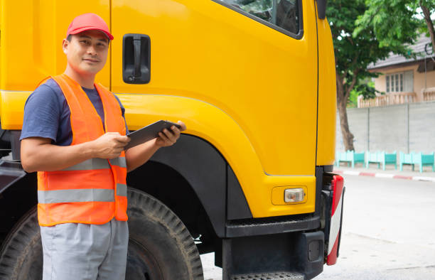 istock truck driver in safety clothes smile confident. 1318633687