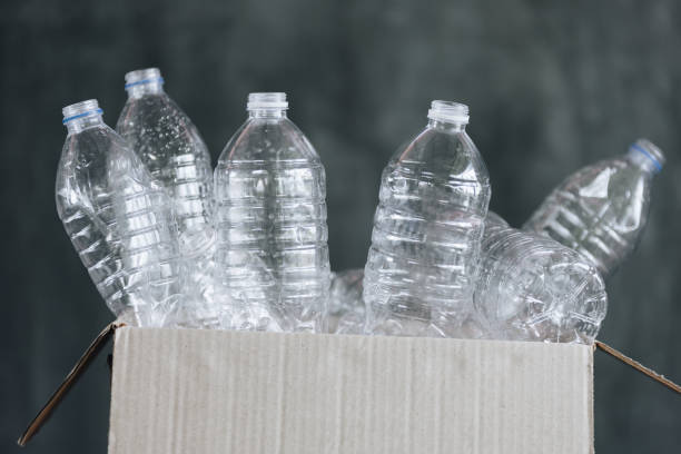 istock plastic bottle in paper box for recycle 1318635796
