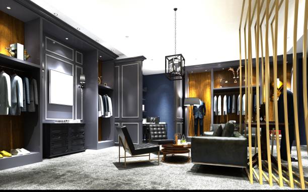 istock 3d render of man suits shop 1318643743