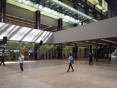 London, Uk - Circa June 2017: Turbine Hall at Tate Modern art gallery in South Bank power station