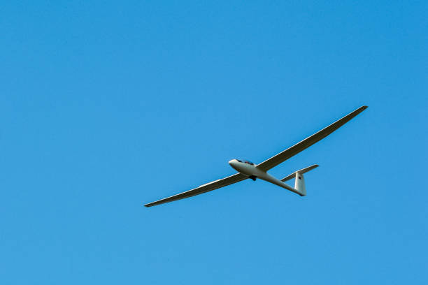 istock Graceful glider glides in blue sky 1318648853