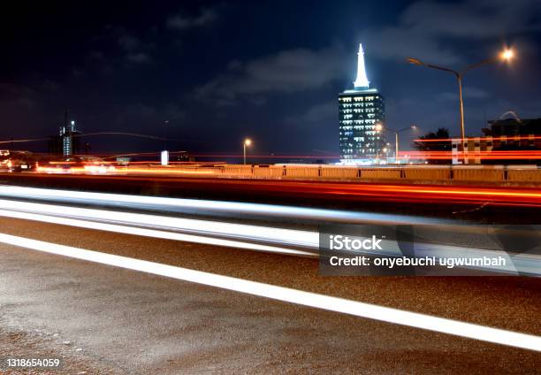 Lagos Skyline Stock Photo - Download Image Now - Nigeria, Bridge - Built Structure, Lagos - Nigeria