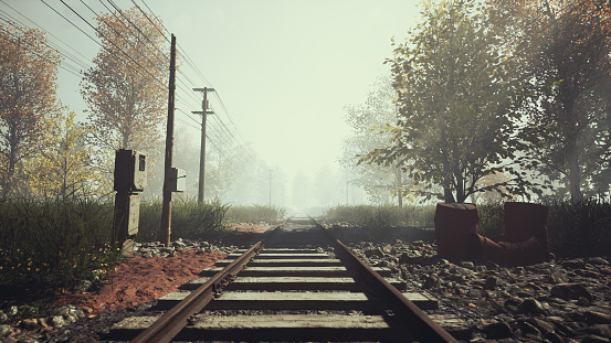 post apocalypse train road