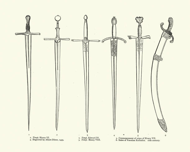 istock Medieval swords, English 15th  and 16th Century, Venetian Sabre 1318656952